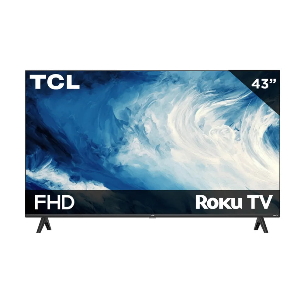 Smart Tv TCL 43 Pulgadas, 2K FHD Roku Dolby Digital Diseño Slim sin bordes Compatible con Google Siri Alexa Wifi 2.4 G y 5G 43S310R-MX