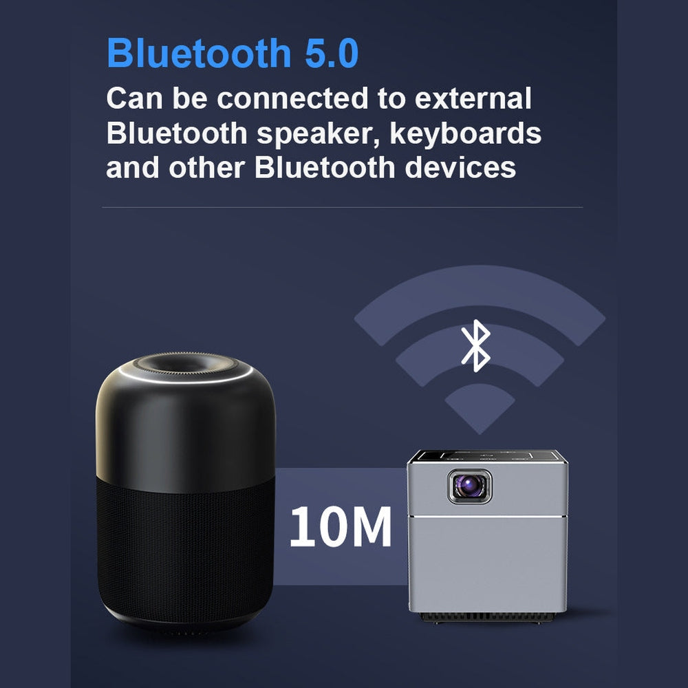 Proyector Portatil CUBE MINI con Smart TV, Netflix, Youtube, Apps Android HDMI - Bateria 2 horas