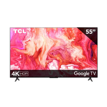 Televisor TCL 55 Pulgadas 4K UHD Google TV Control Remoto por Voz 3 HDMI Bluetooth 5.0 1 USB 2.0 Diseño Slim sin Bordes Wifi