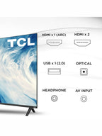 Smart Tv TCL 43 Pulgadas, 2K FHD Roku Dolby Digital Diseño Slim sin bordes Compatible con Google Siri Alexa Wifi 2.4 G y 5G 43S310R-MX