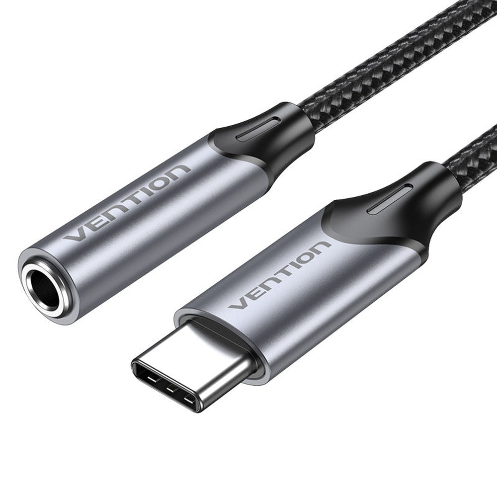 Adaptador Audio Vention BGMHA/ Jack 3.5 Hembra - USB Tipo-C Macho/ 10cm/ Gris