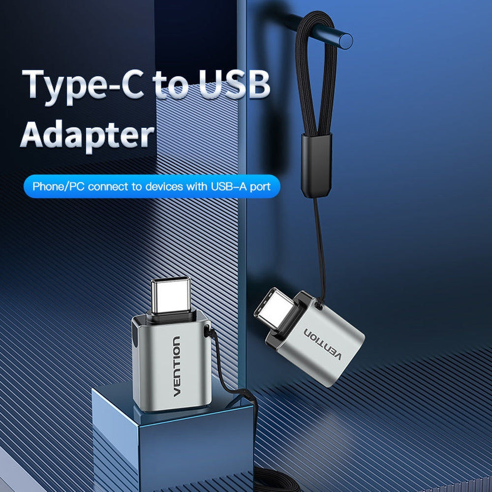 Adaptador USB 3.0 Vention CDQH0/ USB Tipo-C Macho - USB Hembra