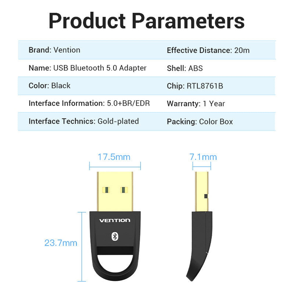 Adaptador USB - Bluetooth Vention CDSB0