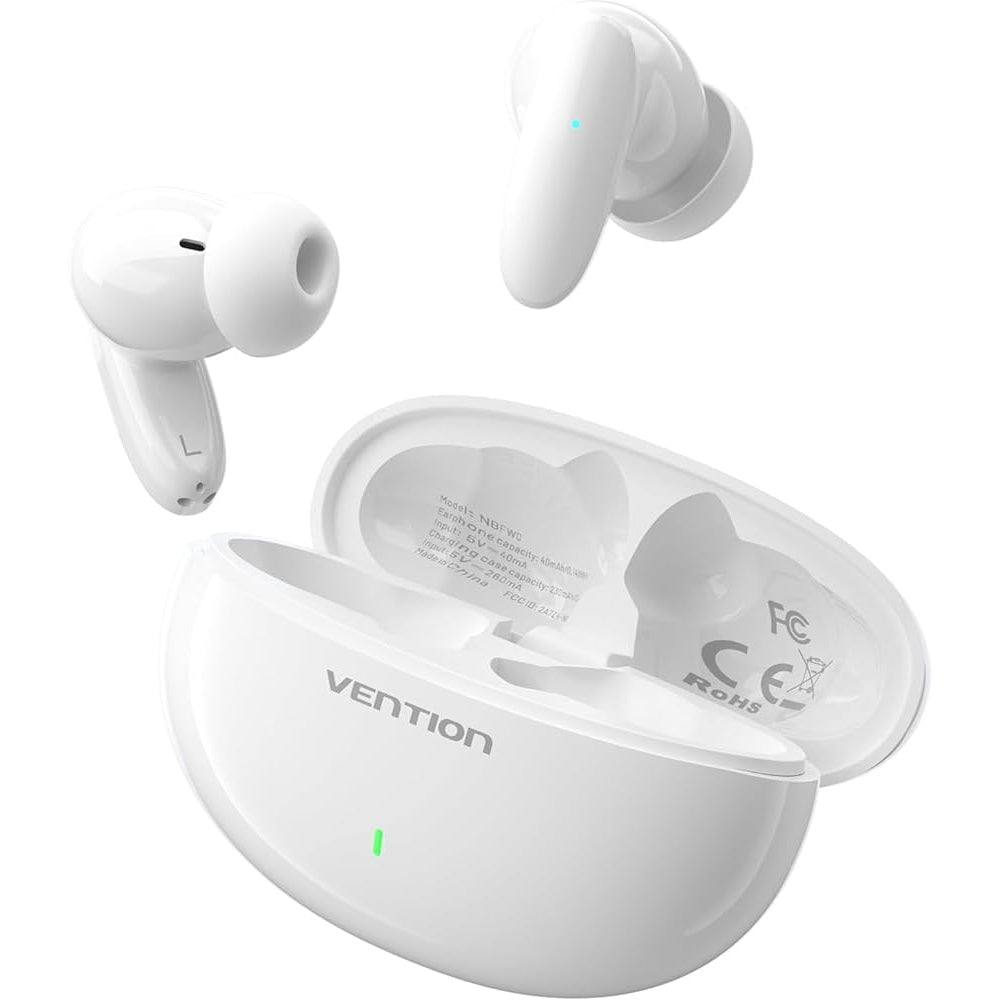 Auriculares Bluetooth Vention NBFV0 con estuche de carga/ Autonomía 7h/ Blanco