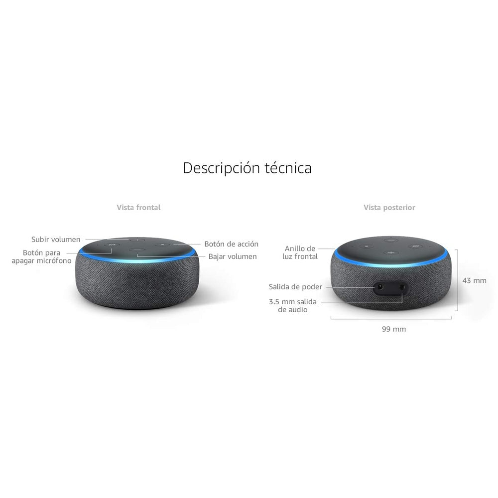 Bocina Inteligente Amazon Alexa Echo Dot 3ra Generacion- Reacondicionada