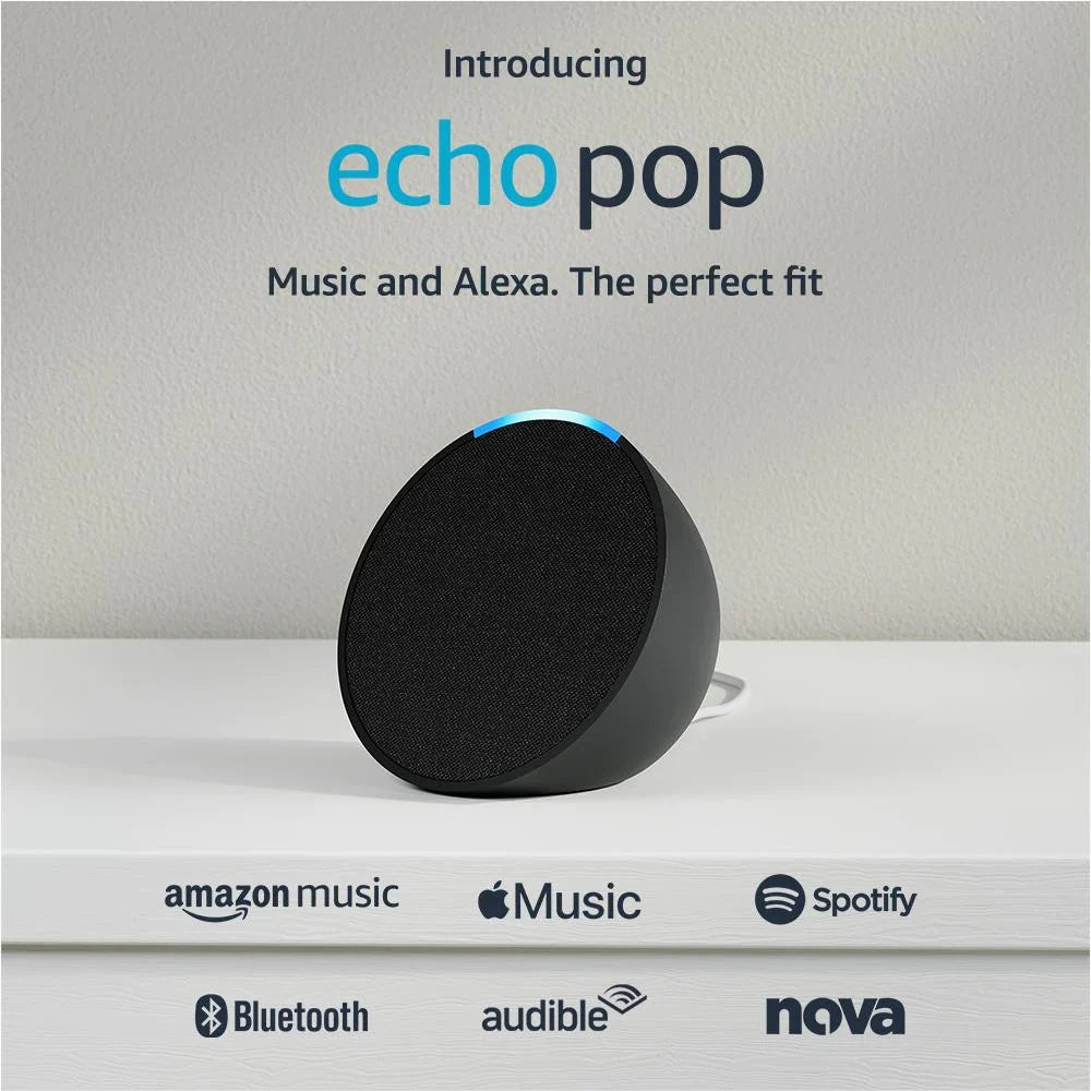 Bocina Inteligente Amazon Echo Pop - Negro Nuevo Modelo