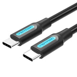 Cable USB 2.0 Tipo-C Vention COSBF/ USB Tipo-C Macho - USB Tipo-C Macho/ 1m/ Negro