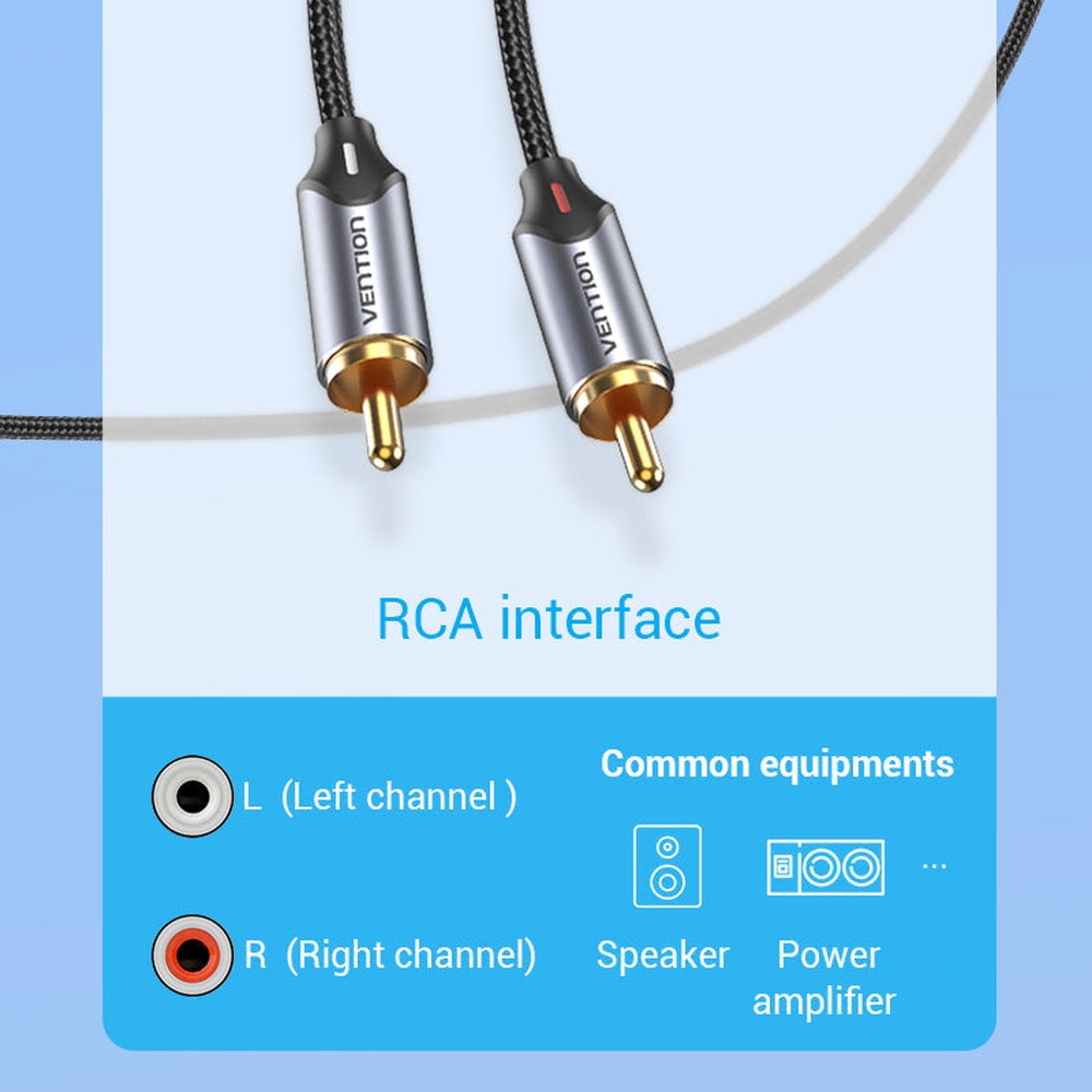 Cable de audio USB tipo C a 2 RCA, cable RCA tipo C a 2 RCA Jack, línea de audio USB-C para Xiaomi, LG, teatro en casa, amplificador, DVD, altavoz 1 metro