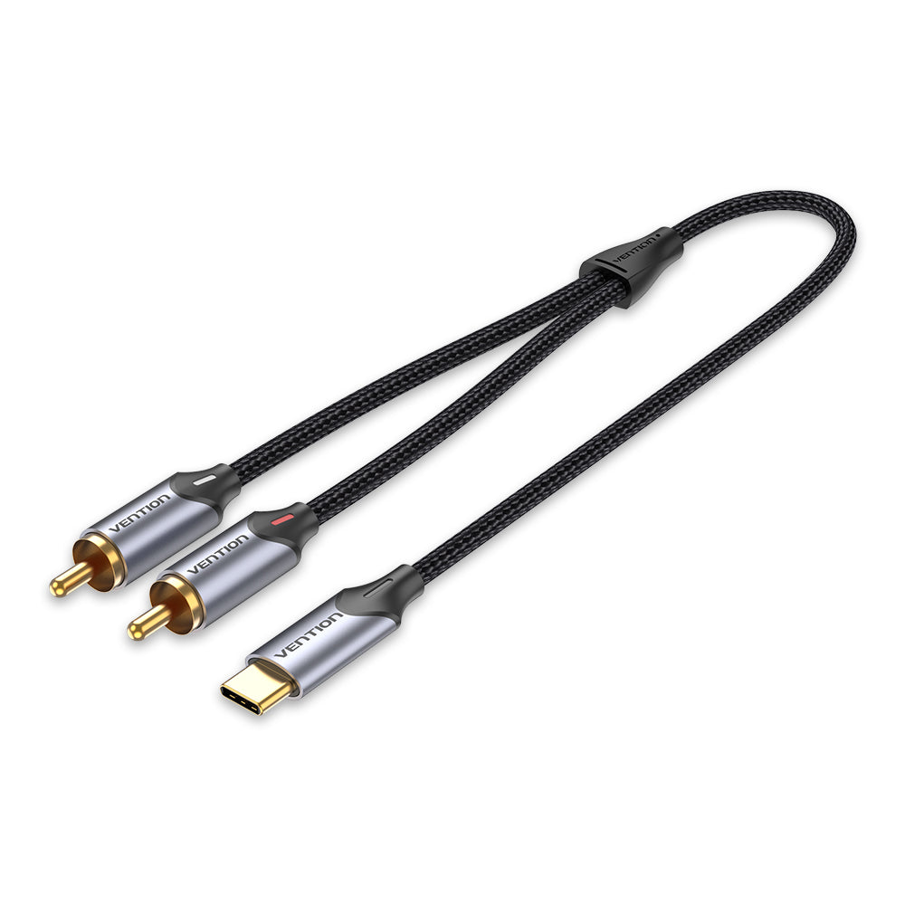 Cable de audio USB tipo C a 2 RCA, cable RCA tipo C a 2 RCA Jack, línea de audio USB-C para Xiaomi, LG, teatro en casa, amplificador, DVD, altavoz 1 metro