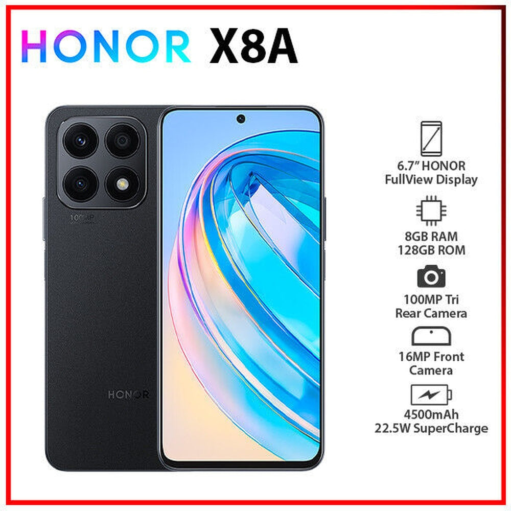 Celular Honor X8a 256GB / 8GB RAM - Camara de 100 MPX - Color Negro