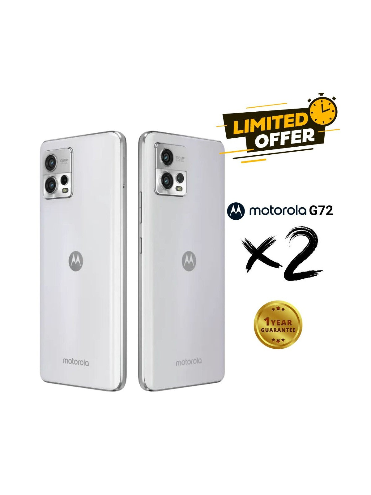 Celular Moto G72 128GB/6GB RAM Camara 108 MPX OLED 5000 mAh - Blanco