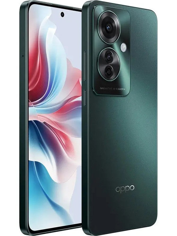 Celular OPPO Reno11 F 5G: Elegancia y Potencia - Verde Palmera