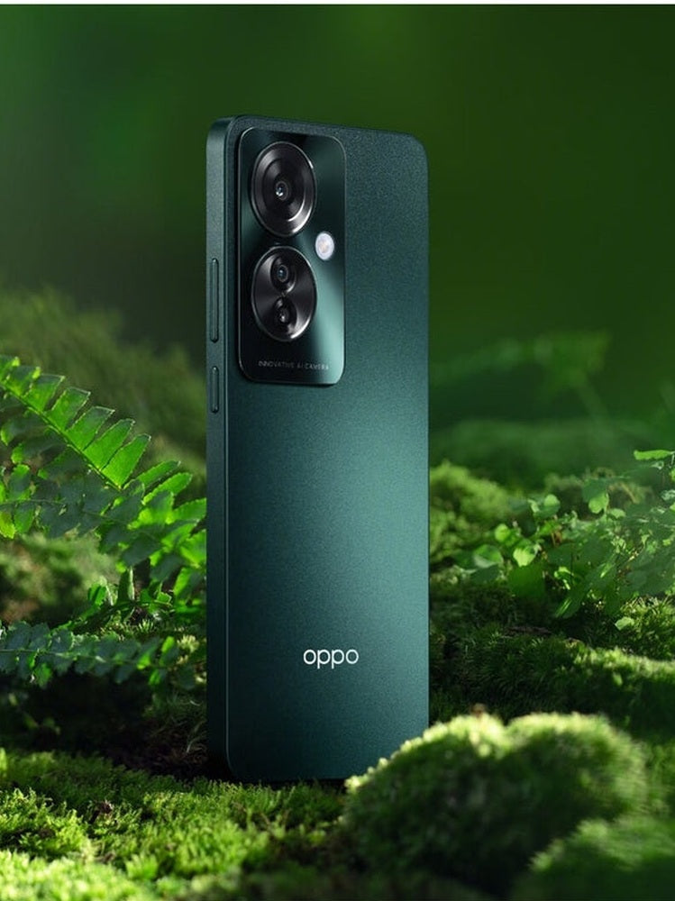 Celular OPPO Reno11 F 5G: Elegancia y Potencia - Verde Palmera