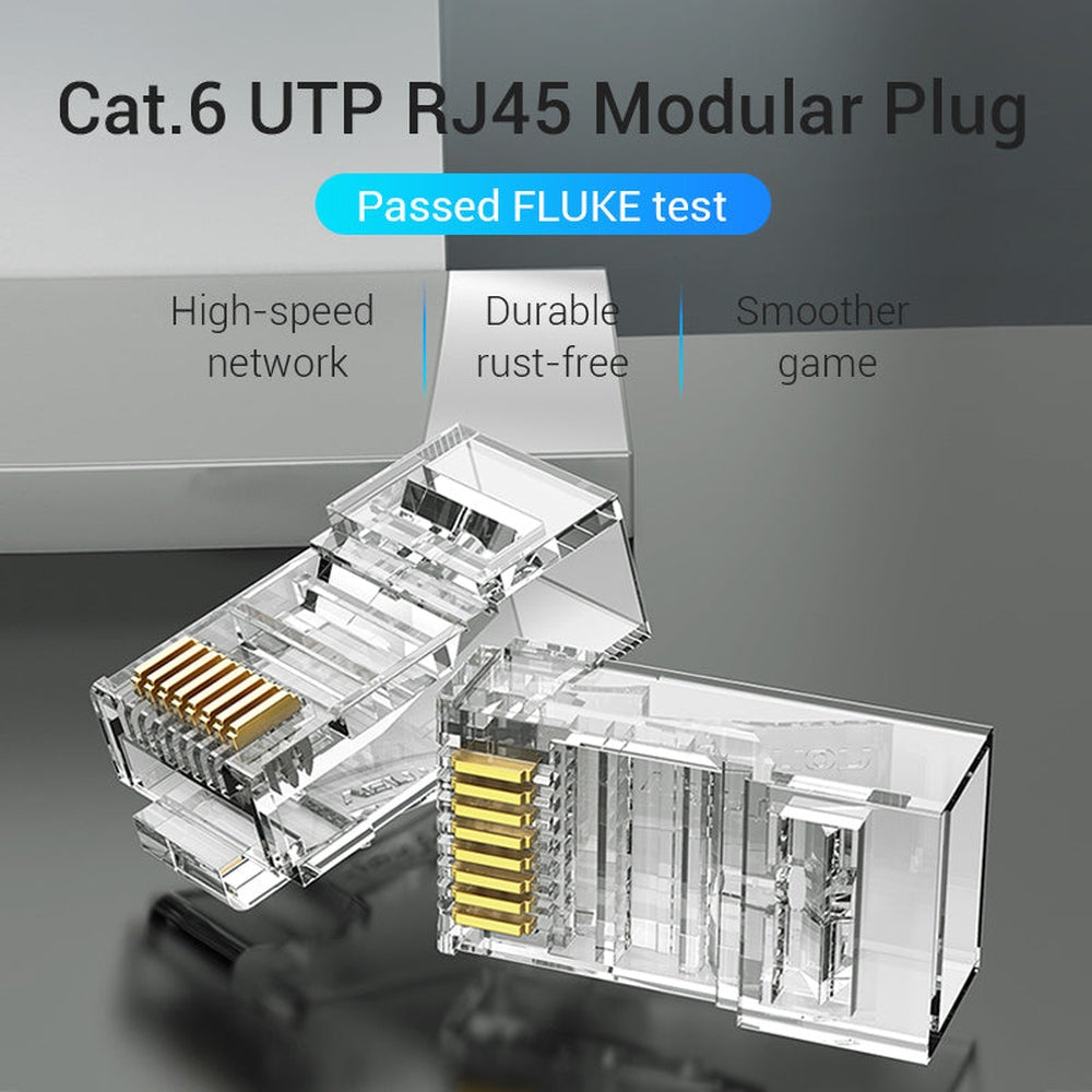 Conector RJ45 Vention IDDR0-10/ Cat.6/ 10 uds