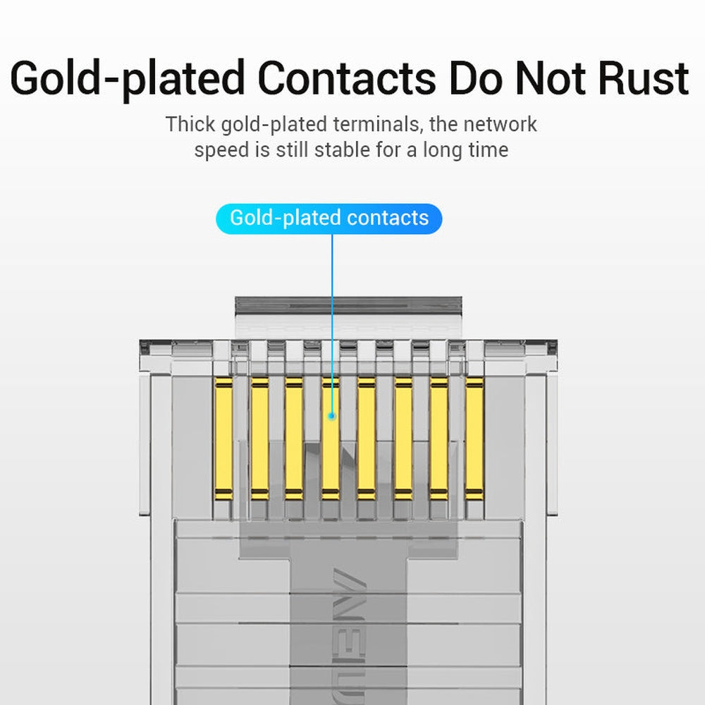 Conector RJ45 Vention IDDR0-10/ Cat.6/ 10 uds