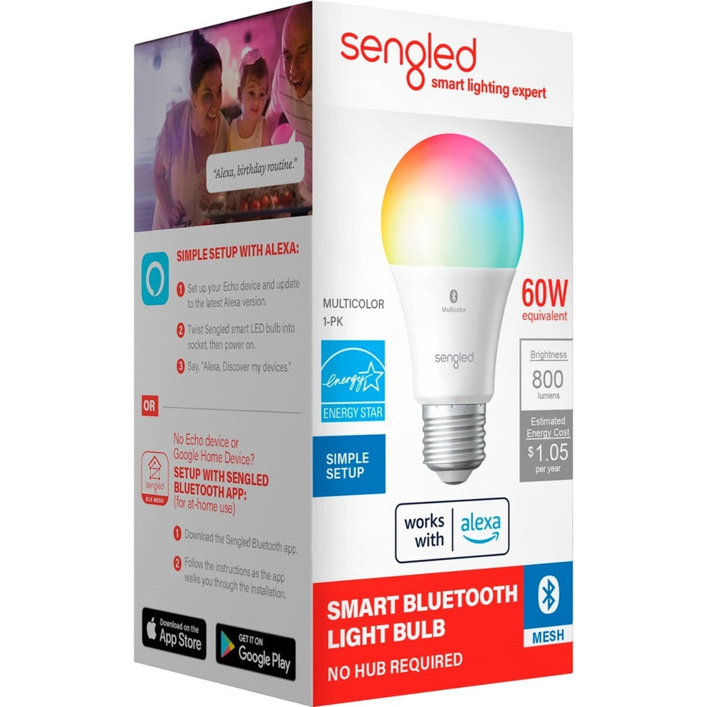 Foco Bombillo Inteligente Sengled A19 Bluetooth Multicolor Compatible con Alexa