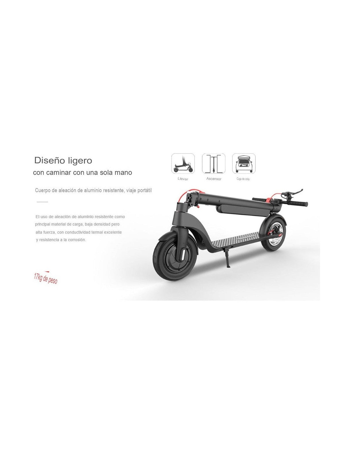 Patin Scooter Electrico HX X8 - Velocidad 25km/h Distancia 45km con Una carga