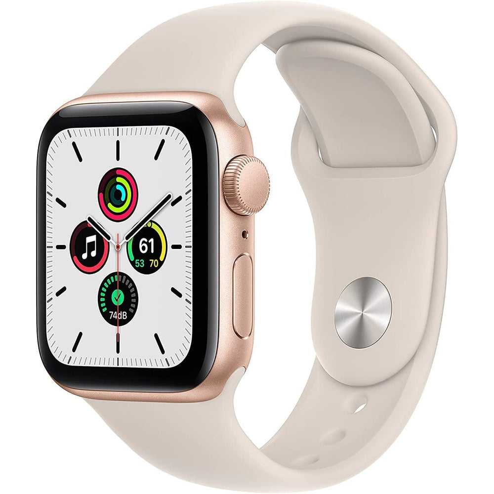Reloj Apple Watch SE GPS Color Oro de 40MM y Correa Deportiva Blanco Estelar