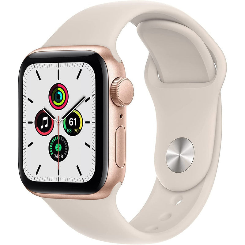 Reloj Apple Watch SE GPS Color Oro de 40MM y Correa Deportiva Blanco Estelar