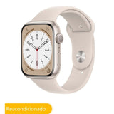 Reloj Apple Watch Serie 8 GPS 41mm Starlight Caja de Aluminio con Correa Deportiva Reacondicionado