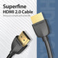 VENTION - Cable HDMI 2.0 4K Portatil Vention AAIBF/ HDMI Macho - HDMI Macho/ 1m/ Negro