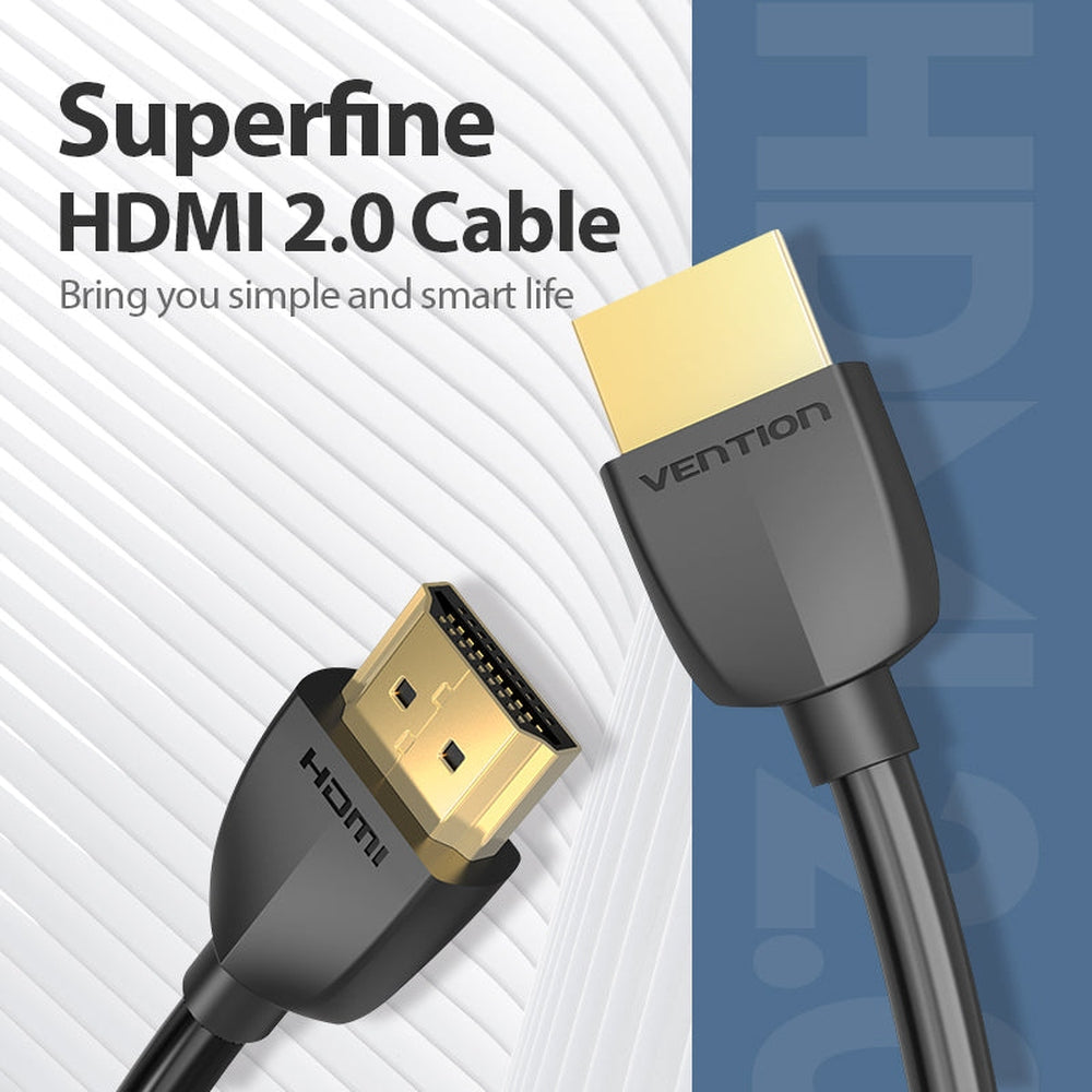 VENTION - Cable HDMI 2.0 4K Portatil Vention AAIBH/ HDMI Macho - HDMI Macho/ 2m/ Negro