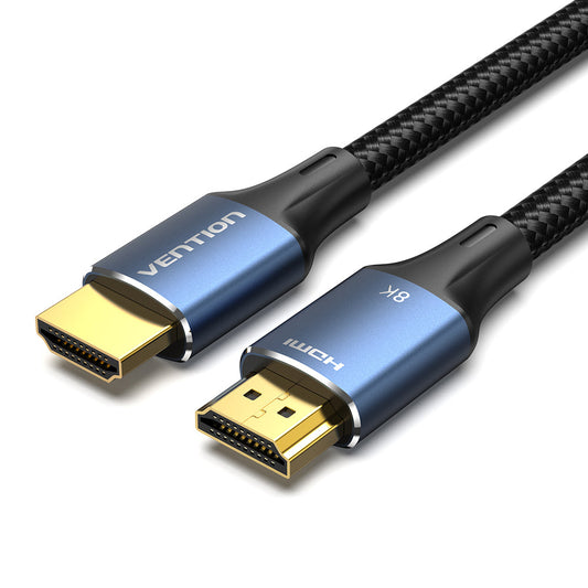 VENTION Cable HDMI 8K 2.1 6.6 pies/2 m 48 Gbps, cable HDMI trenzado de ultra alta velocidad 4K @120Hz 8K @60Hz eARC HDR 10 HDCP 2.2&2.3 compatible con monitor Xbox PS4/5 HDTV Blu-ray