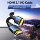 VENTION Cable HDMI 8K 2.1 6.6 pies/2 m 48 Gbps, cable HDMI trenzado de ultra alta velocidad 4K @120Hz 8K @60Hz eARC HDR 10 HDCP 2.2&2.3 compatible con monitor Xbox PS4/5 HDTV Blu-ray