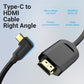 VENTION Cable USB C a HDMI 4K 60Hz ángulo recto USB-C 5FT alta velocidad Cable USB tipo C a HDMI para oficina en casa Thunderbolt 3 4 compatible con MacBook Pro/Air iMac Nuevo iPad Galaxy S21 S20 XPS 17