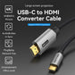 VENTION Cable USB C a HDMI de 6.5 pies 4K a 60Hz, cable USB tipo C a HDMI, cable trenzado Thunderbolt 3 HDCP 2.2 compatible con iPad MacBook Pro/Air iMac Galaxy S20 S10 Surface Book 2 TV y más