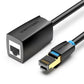 VENTION Cable de Extensión Ethernet Cat 8, Extensor de Cable Lan de 40Gbps, Parche Ethernet Cat8 Ftp, Cable de Internet Blindado, Conector Macho A Hembra Rj45 16 Pies