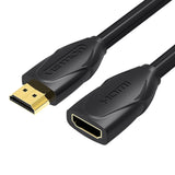 VENTION - Cable de extensión HDMI de alta velocidad 4K HDMI macho a hembra 4K a 30Hz retorno de audio compatible con Xbox One S 360, PS4, Apple TV, reproductor de Blu Ray, Wii U, etc. 10 pies