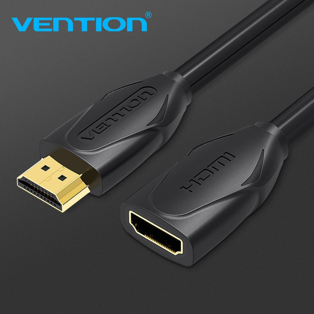 VENTION - Cable de extensión HDMI de alta velocidad 4K HDMI macho a hembra 4K a 30Hz retorno de audio compatible con Xbox One S 360, PS4, Apple TV, reproductor de Blu Ray, Wii U, etc. 10 pies