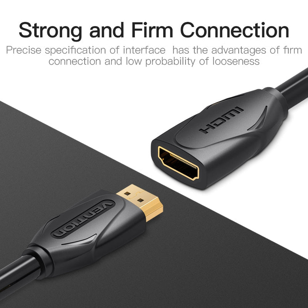 VENTION - Cable de extensión HDMI de alta velocidad 4K HDMI macho a hembra 4K a 30Hz retorno de audio compatible con Xbox One S 360, PS4, Apple TV, reproductor de Blu Ray, Wii U, etc. 10 pies