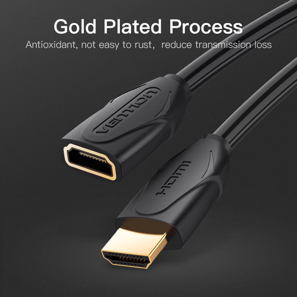 VENTION - Cable de extensión HDMI de alta velocidad 4K HDMI macho a hembra 4K a 30Hz retorno de audio compatible con Xbox One S 360, PS4, Apple TV, reproductor de Blu Ray, Wii U, etc. 10 pies