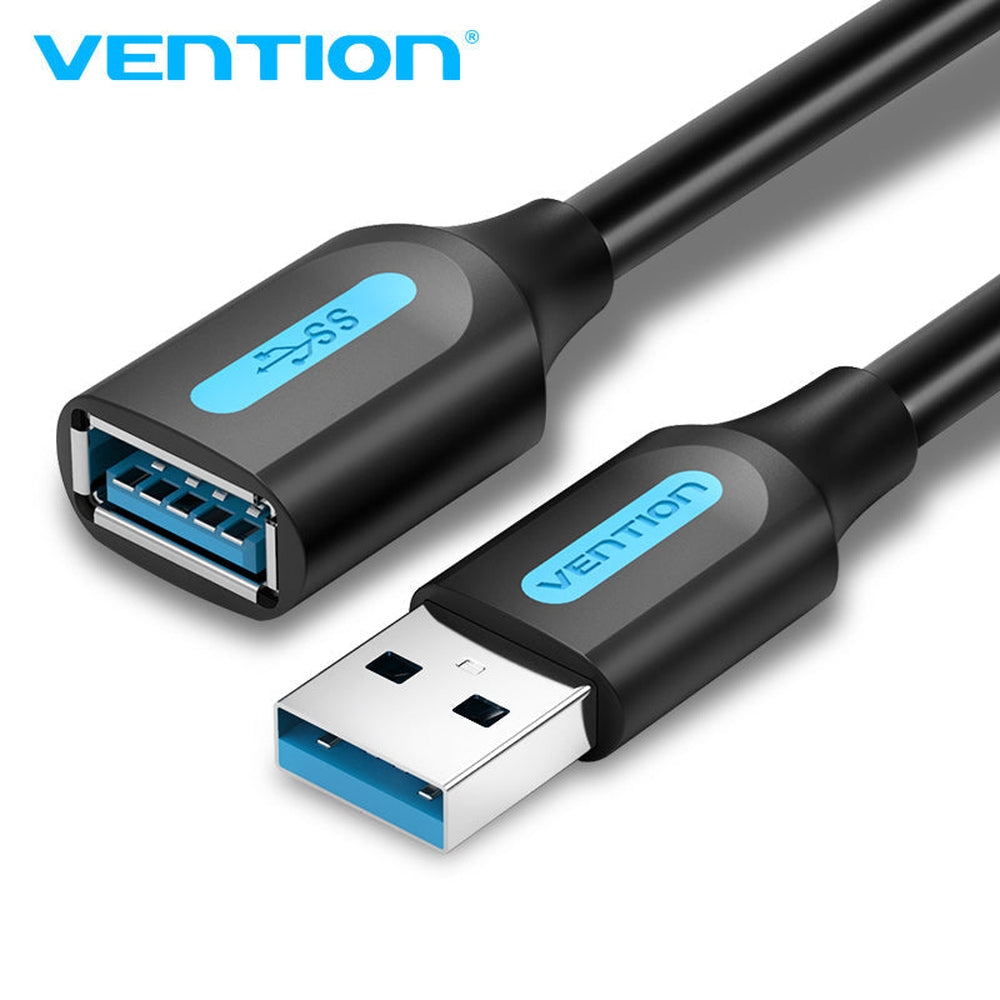 VENTION - Cable de extensión USB 3.0 de 1.5 pies, cable USB tipo A macho a hembra, cable de extensión USB de 5 Gbps, transferencia de datos de alta velocidad, compatible con impresora, disco duro, teclado, mouse