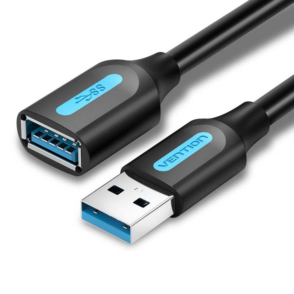 VENTION - Cable de extensión USB 3.0 de 1.5 pies, cable USB tipo A macho a hembra, cable de extensión USB de 5 Gbps, transferencia de datos de alta velocidad, compatible con impresora, disco duro, teclado, mouse