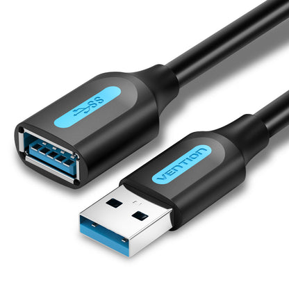 VENTION - Cable de extensión USB 3.0 de 1.5 pies, cable USB tipo A macho a hembra, cable de extensión USB de 5 Gbps, transferencia de datos de alta velocidad, compatible con impresora, disco duro, teclado, mouse