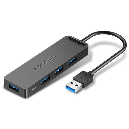 VENTION - HUB USB-C 4 puertos USB 3.0 0.15M con fuente alimentacion Negro