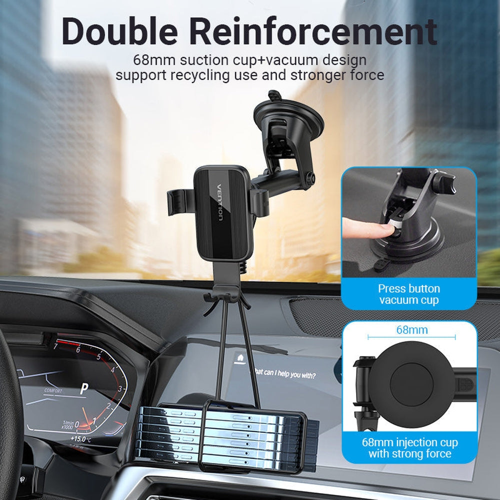 VENTION - Soporte de Smartphone para Coche Vention KCOB0/ Negro