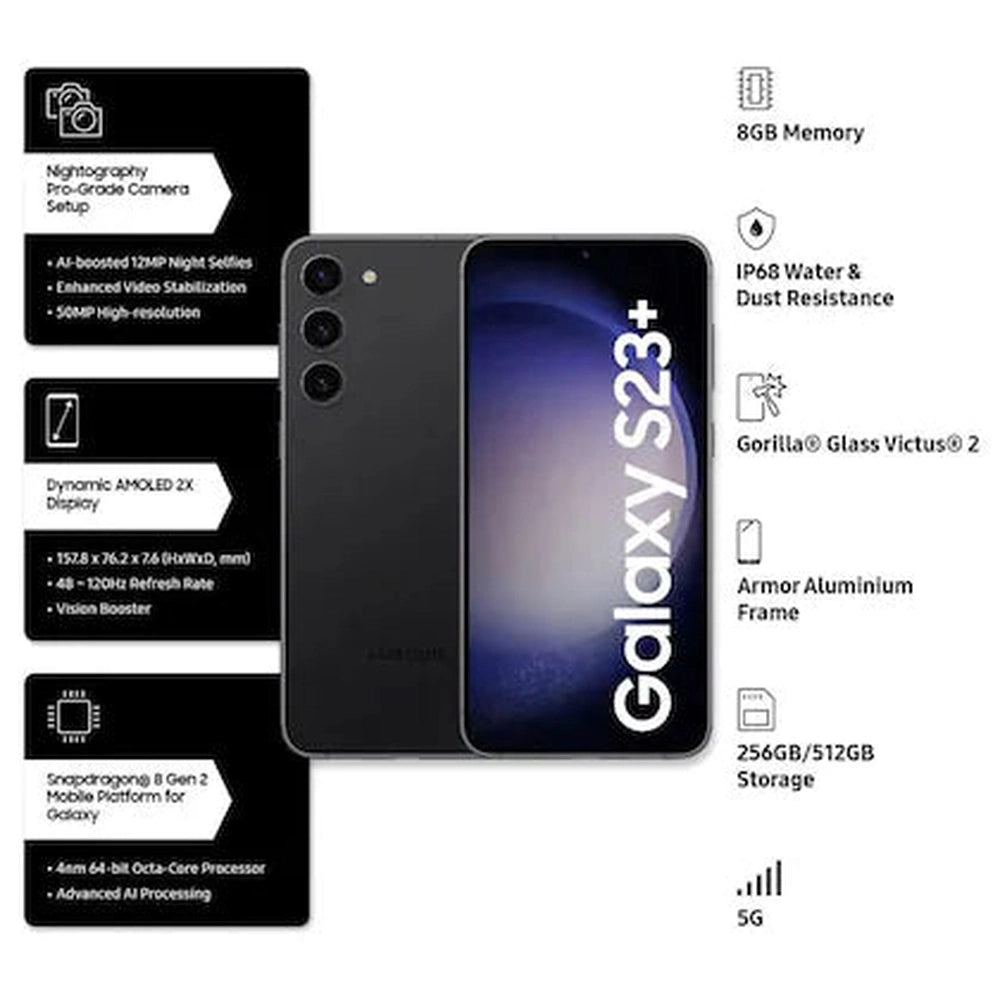 Celular Samsung Galaxy S23 Plus 256GB/8 GB Ram - Negro Reacondicionado A